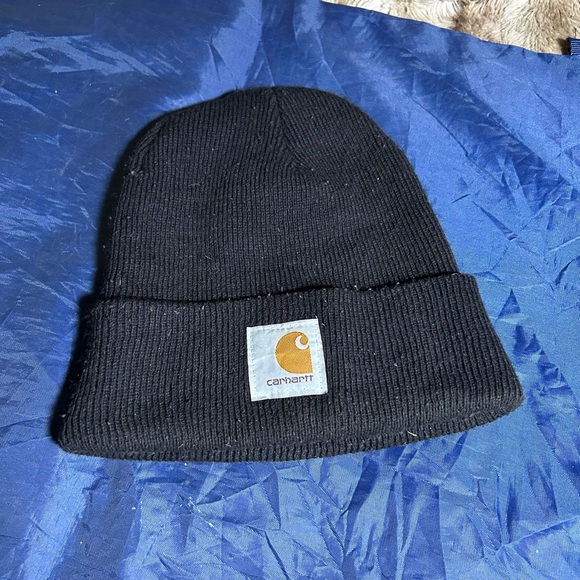 Carhartt Black Cap Beanie One Size Fits Most Hat Knit Acrylic - Picture 4 of 12